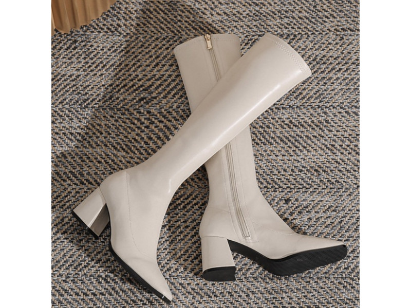 Winter Square Head Thick Heel Long Chivalry Modern Boots Fashion Over Knee Side Zipper High Heel Warm Shoe for Women Winter Square Head Thick Heel Long Chivalry Modern Boots Fashion Over Knee Side Zipper High Heel Warm Shoe for Women