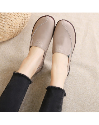 Retro Casual Loafers Women's Shoes 2023 Fashion British Style Shallow Mouth Comfortable Wear-resis tant Flats Shoes Spring Autumn