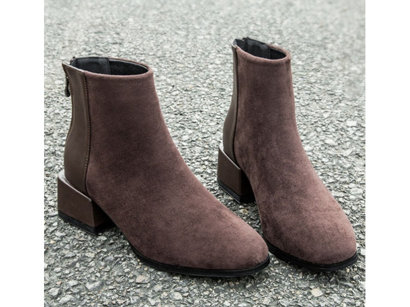 Retro Bow Acce ssories British British Style Thick Heels Pumps 2023 Zipper Casual All-match Chelsea Boots Fashion Autumn Winter Retro Bow Acce ssories British British Style Thick Heels Pumps 2023 Zipper Casual All-match Chelsea Boots Fashion Autumn Winter