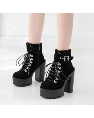 Women's Ankle Pumps Platform Super High Wa terproof Non-slip Casual Shoes for Women 2023 New Autumn Winter Boots