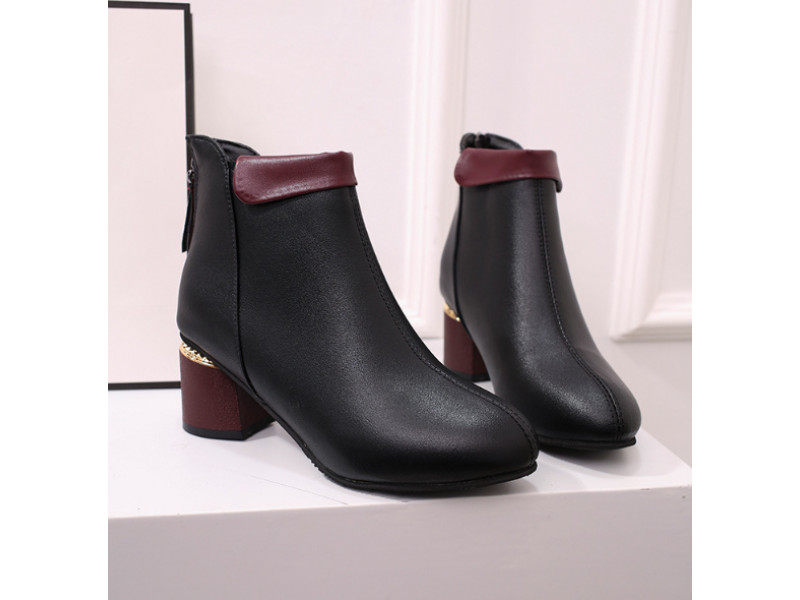 Women's Shoes Simple Casual Thick Heel Pumps Korean Style Keep Warm Waterproof Zipper Modern Boots 2022 Fashion Autumn Winter Women's Shoes Simple Casual Thick Heel Pumps Korean Style Keep Warm Waterproof Zipper Modern Boots 2022 Fashion Autumn Winter