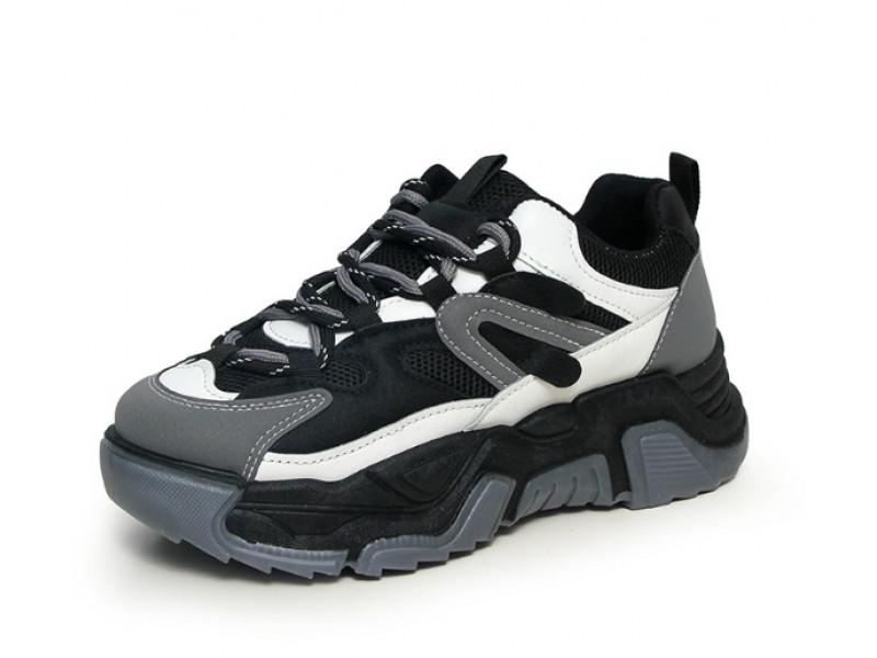 All-match Platform Sneakers Mixed Colors Korean Style Casual Sports Running Women's Vulcanize Shoes Spring Autumn